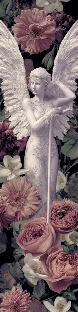 Free angel bookmark featuring an angel holding a staff